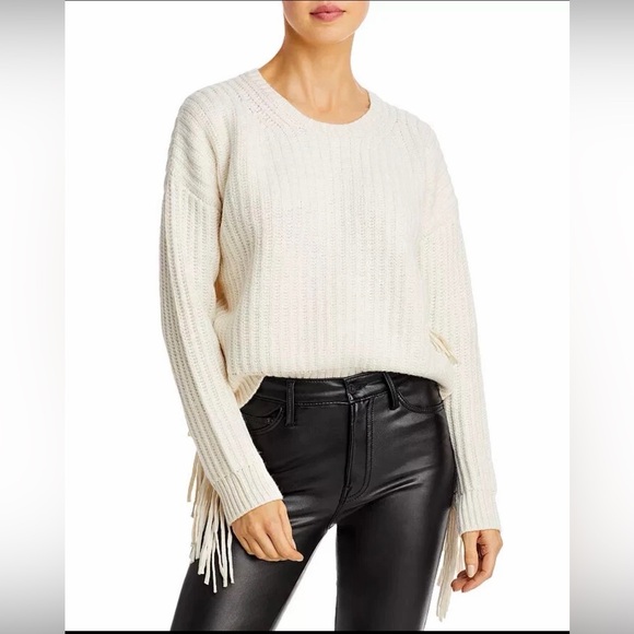 Altar'd State Sweaters - Altar’d State Cream Sweater with Fringe